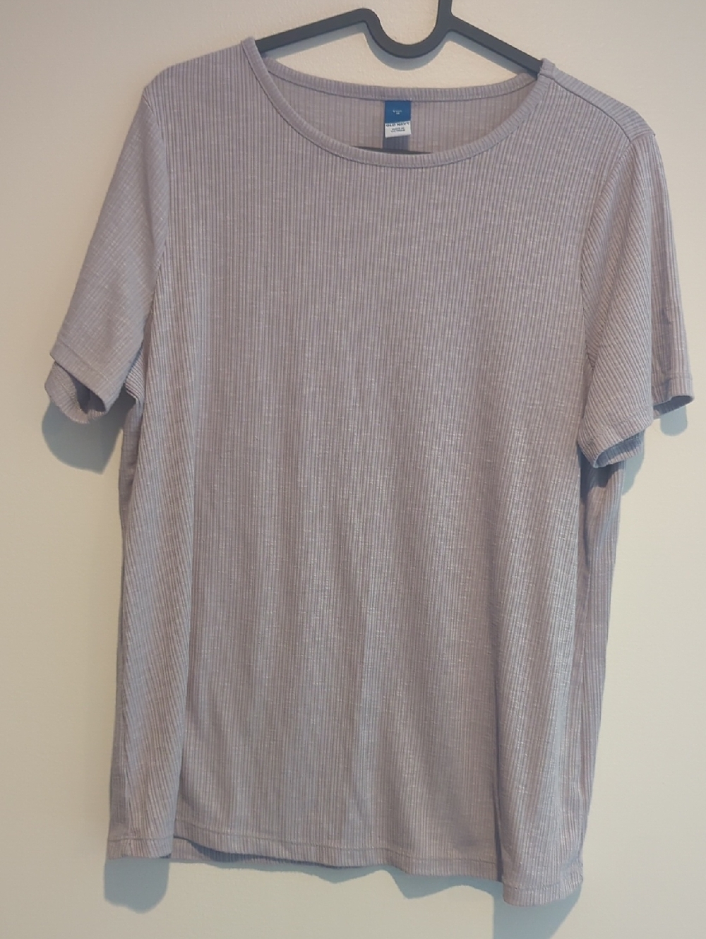 Light Lavender Luxe Ribbed Short-Sleeve T-Shirt - Old Navy